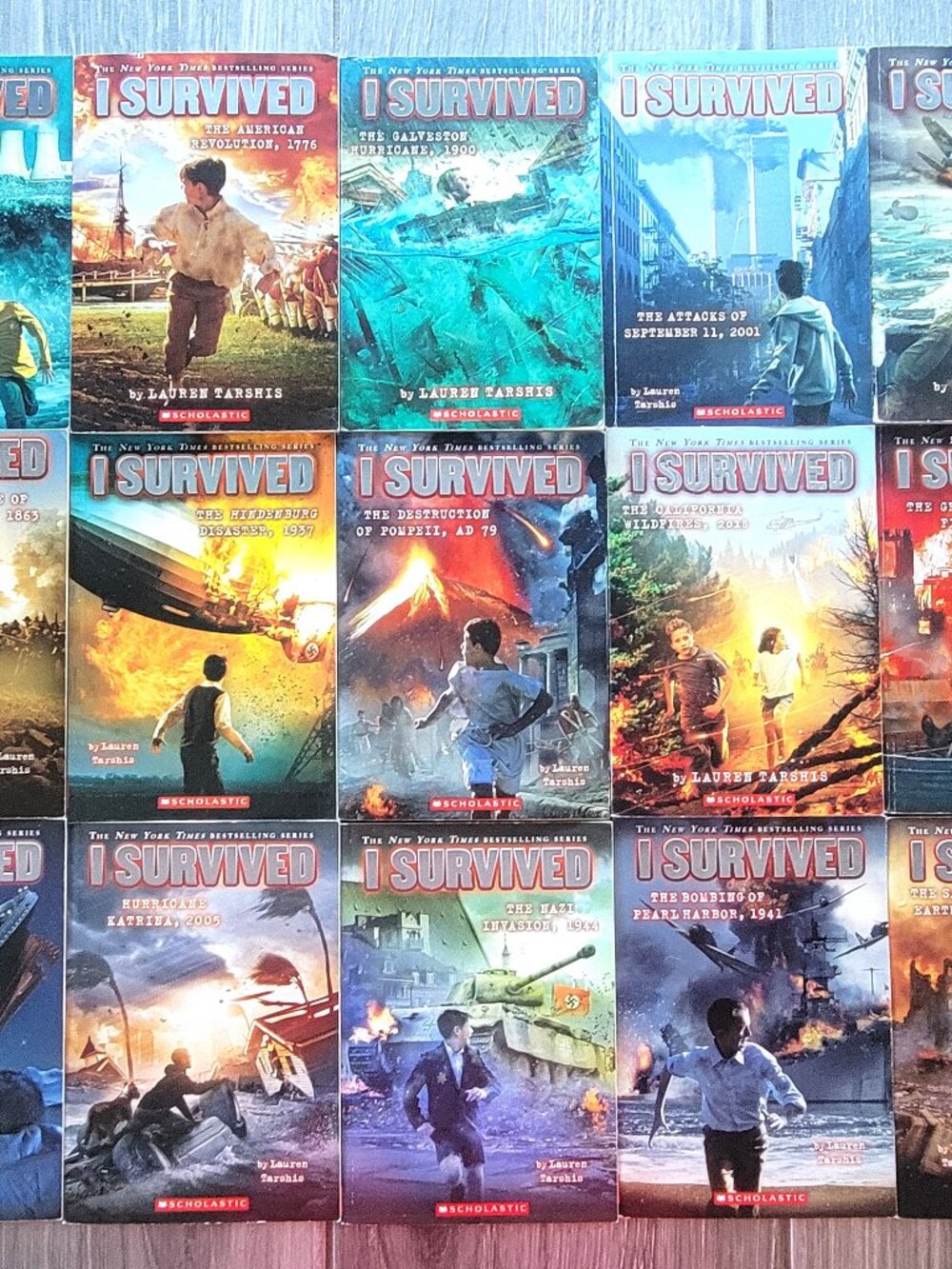 I SURVIVED SCHOLASTIC PAPERBACK BOOKS LAUREN TARSHIS NO DUPLICATES LOT OF 15
